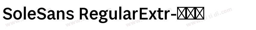 SoleSans RegularExtr字体转换